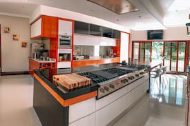 Palm Lane Estate kitchen and entertainment area